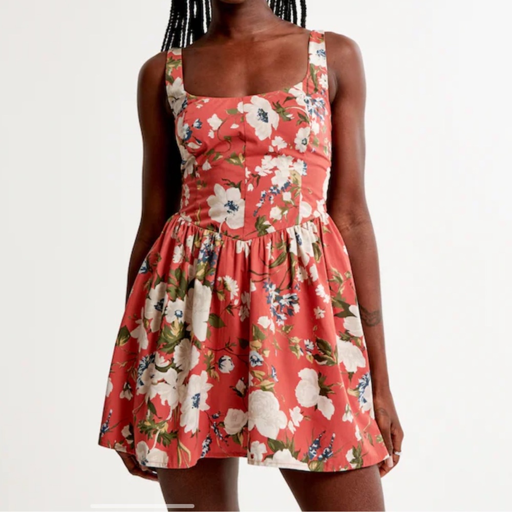 Corset drop waist dress